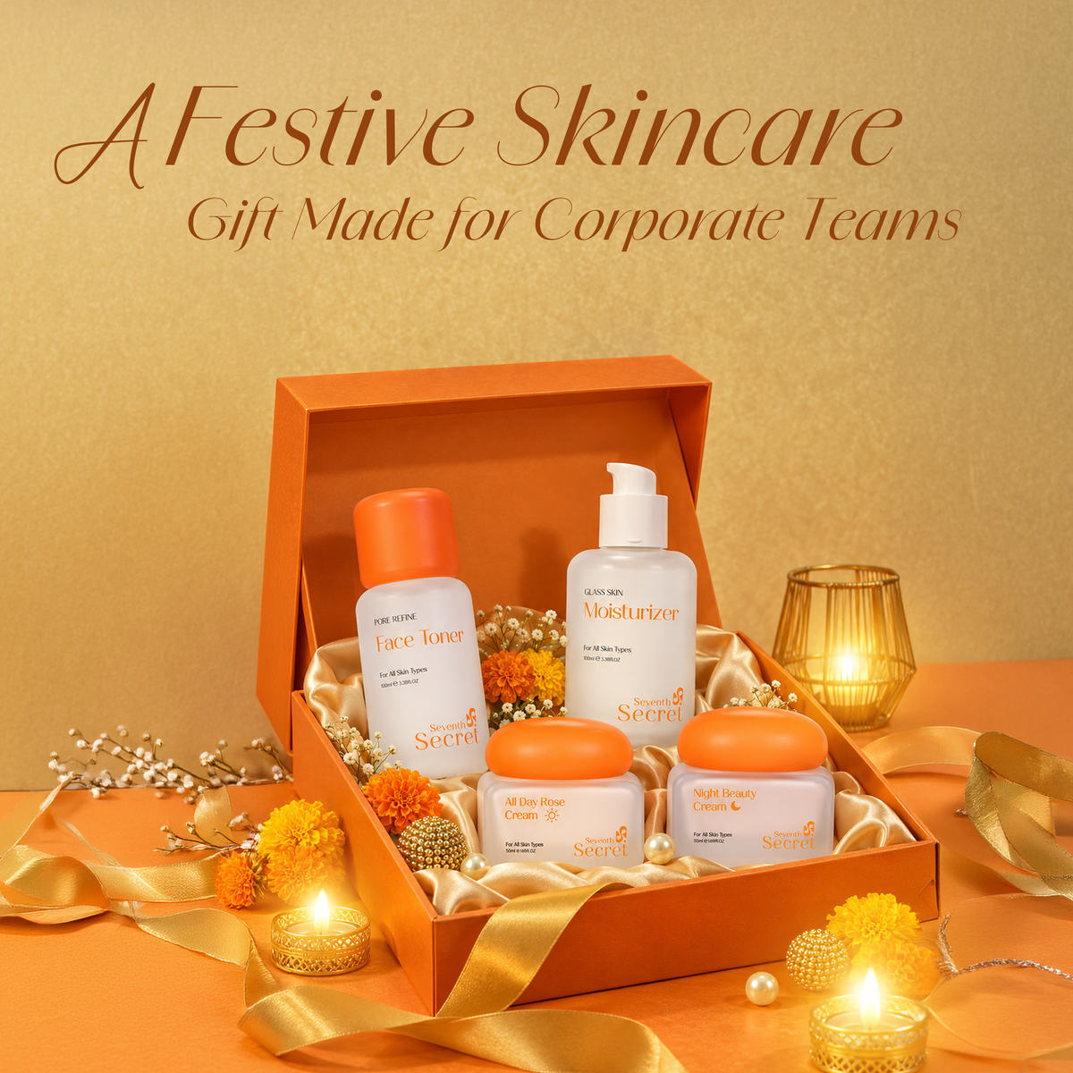 Festive Skincare Gift Set | 4-Piece Corporate Gift