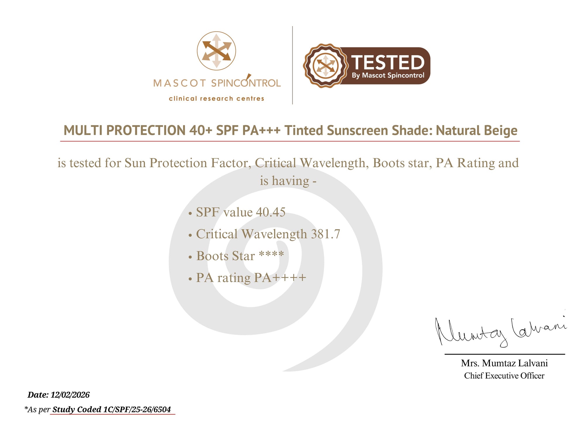 Seventh Secret Tinted Sunscreen SPF 40+ product swatch