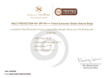 Seventh Secret Tinted Sunscreen SPF 40+ product swatch