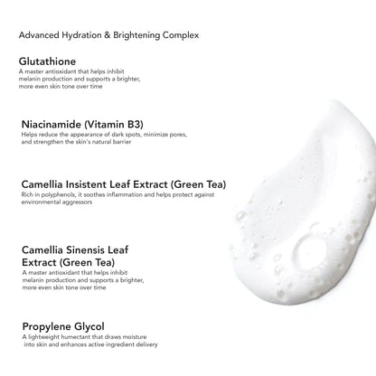 Seventh Secret Glutathione Serum ingredients glutathione niacinamide green tea