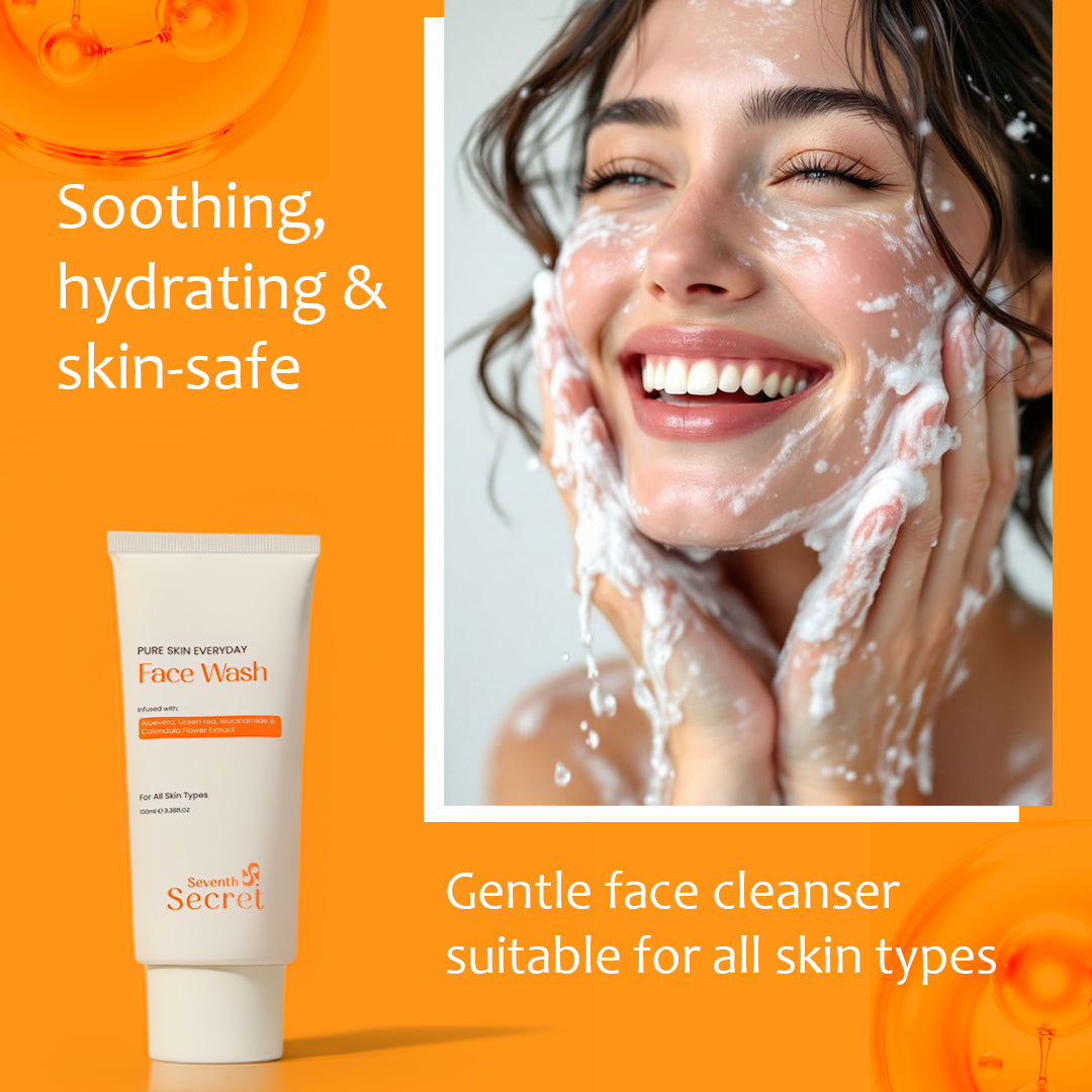 Seventh Secret Face Wash ingredients aloe vera green tea niacinamide