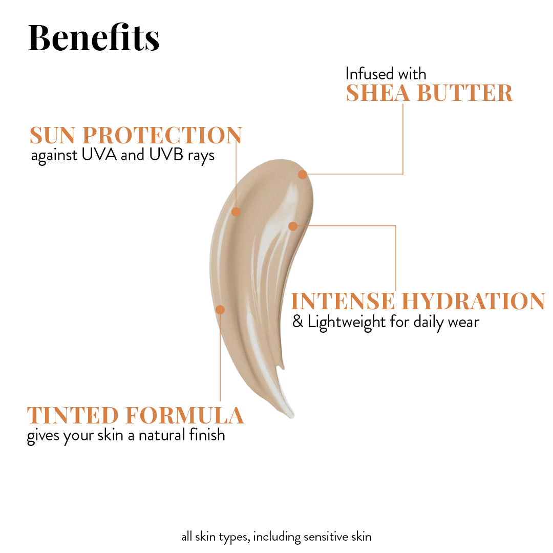 Seventh Secret Tinted Sunscreen SPF 40+ benefits broad spectrum protection