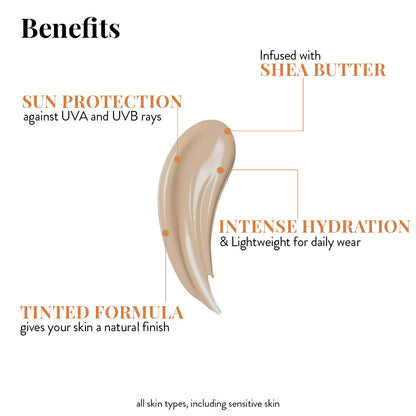 Seventh Secret Tinted Sunscreen SPF 40+ benefits broad spectrum protection
