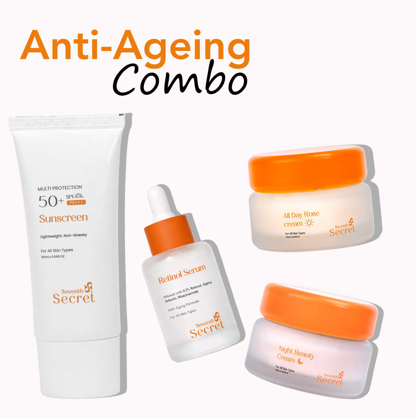 Seventh Secret Anti-Aging Combo with SPF 50+ sunscreen option